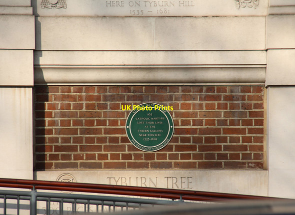 Photo 6"x4" Tyburn Convent, Hyde Park Place, W2 - Plaque Westminster c2015