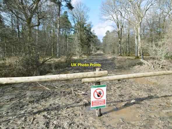 Photo 6"x4" Parkhill Inclosure, warning notice Balmerlawn c2015