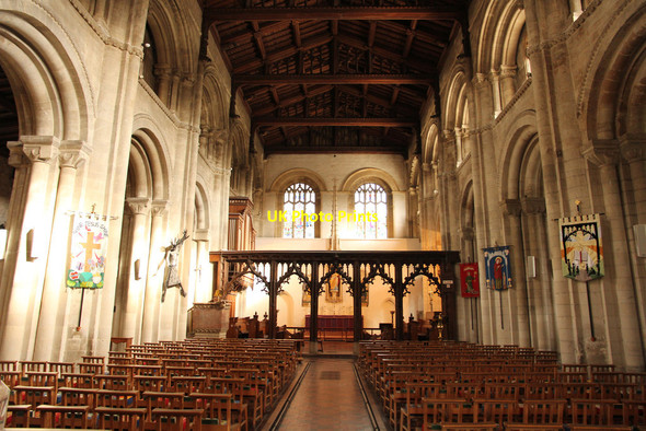 Photo 6"x4" Dunstable Priory nave Dunstable c2015