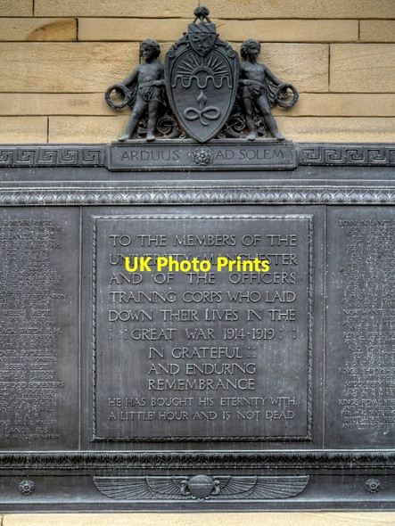 Photo 6"x4" First World War Memorial, Manchester University Manchester c2015