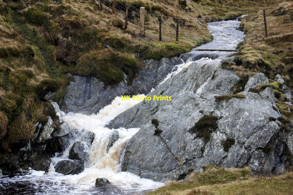 Photo 6"x4" Waterfall on the Burn of Skaw Kirkaton c2015 P1