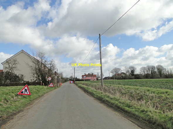 Photo 6"x4" Roadworks in Bedfield Bedfield c2015