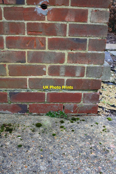 Photo 6"x4" Benchmark on #23 Coronation Square Wokingham c2015