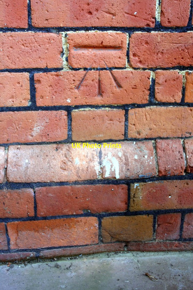 Photo 6"x4" Benchmark on 'Luckley Cottage' Wokingham c2015