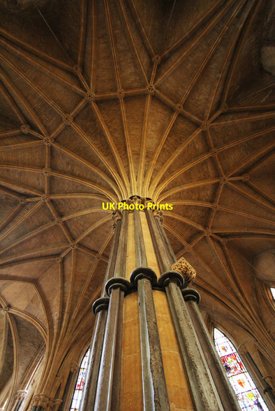 Photo 6"x4" Chapter House vaulting Lincoln c2015