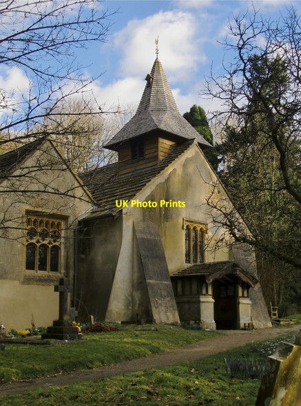 Photo 6"x4" Okewood church: west end Mayes Green c2015