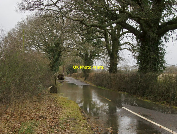 Photo 6"x4" Gambles Lane after heavy rain Burntcommon c2015