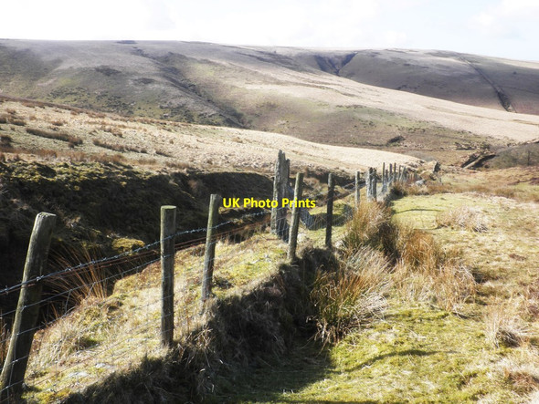 Photo 6"x4" Exmoor Forest boundary fence Simonsbath c2015
