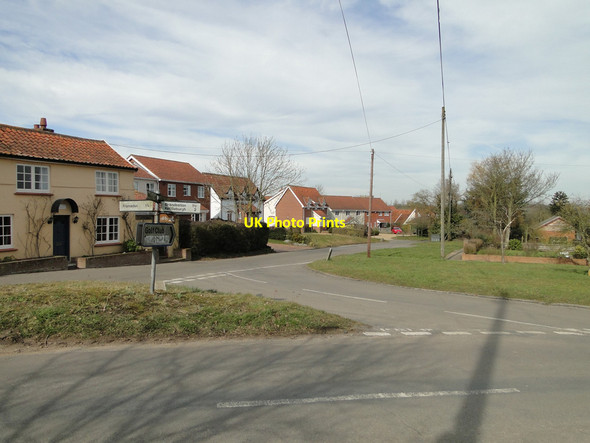 Photo 6"x4" Houses on The Street, Cretingham Cretingham c2015