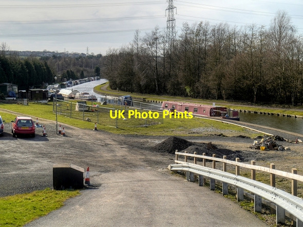Photo 6"x4" Leeds and Liverpool Canal, Knotts Bridge Moorings Padiham c2015