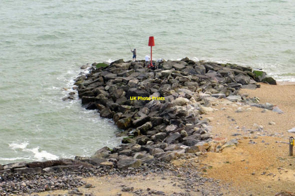 Photo 6"x4" A breakwater at Barton on Sea Barton on Sea c2014
