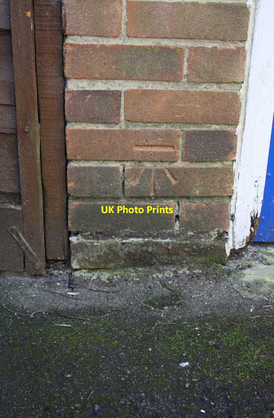 Photo 6"x4" Benchmark on #2 Keephatch Road garage Wokingham c2015