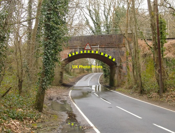 Photo 6"x4" Railway bridge over the Ripley-East Clandon road West Clandon c2015