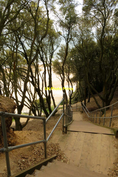 Photo 6"x4" Steps down to the beach Highcliffe\/SZ2193 c2014