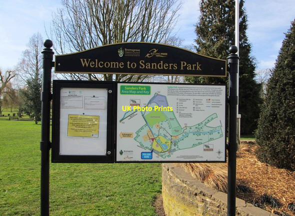 Photo 6"x4" Information board at Sanders Park, Bromsgrove, Worcs Bromsgrove c2015