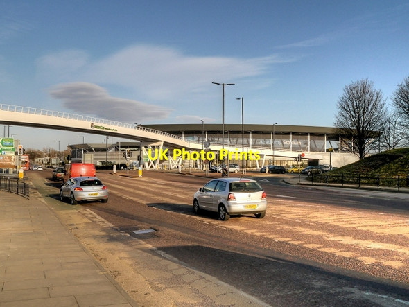 Photo 6"x4" Ashton New Road, Footbridge and Academy Stadium Droylsden c2015