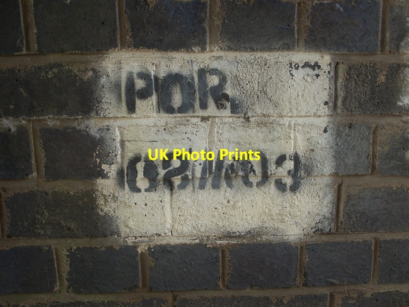 Photo 6"x4" Railway bridge identifier, Moor Lane, Nottage Porthcawl c2014
