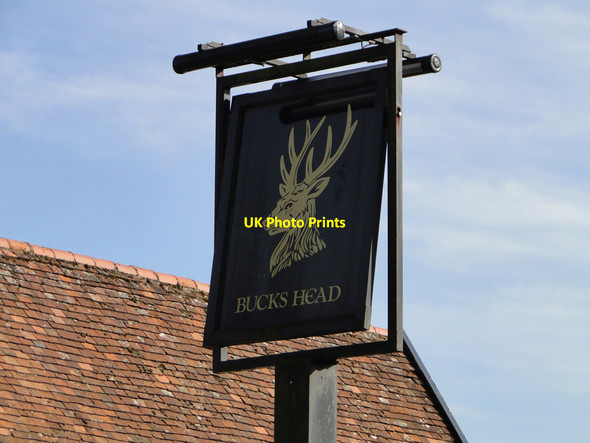 Photo 6"x4" The sign of the Buck's Head at Thwaite Thwaite\/TM1168 c2015