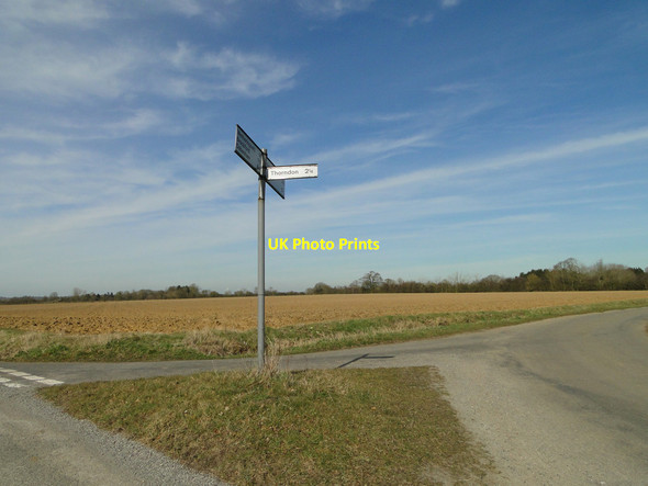 Photo 6"x4" Fingerpost to Thorndon Wetheringsett c2015