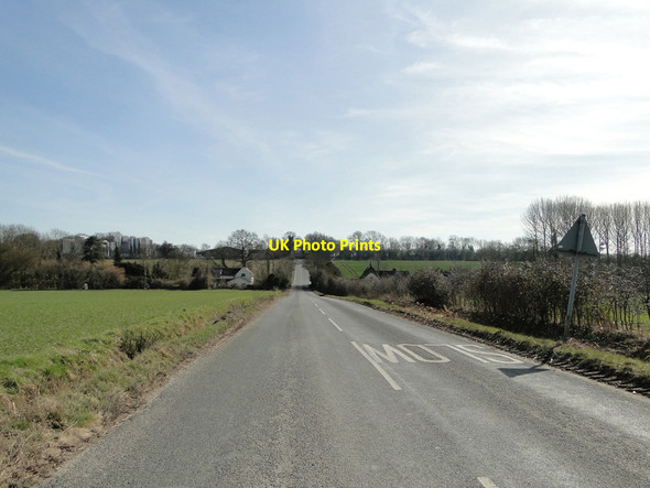 Photo 6"x4" The road into Aspall drops into the valley and up the other side Aspall c2015