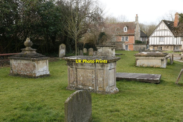 Photo 6"x4" West end of the Churchyard Lacock c2015
