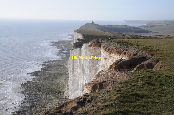 Photo 6"x4" Cliffs on Beachy Head Birling Gap c2015