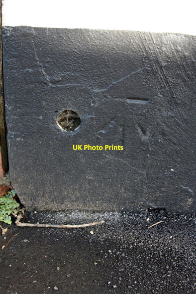 Photo 6"x4" Benchmark on the Masonic Centre Wokingham c2015