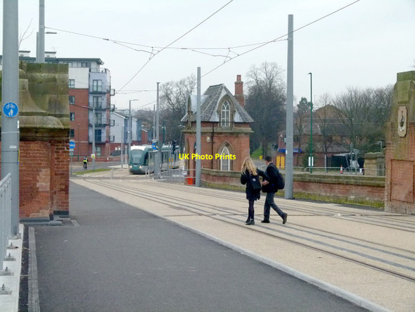 Photo 6"x4" Pedestrians on Wilford Bridge West Bridgford c2015