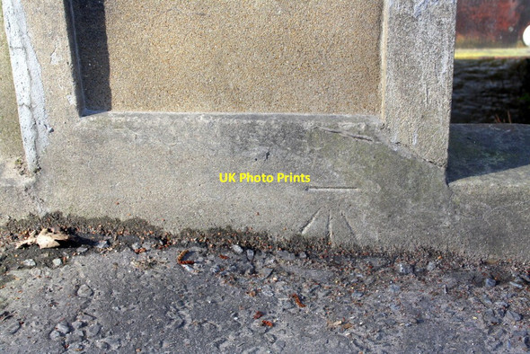 Photo 6"x4" Benchmark on Emmbrook Road bridge Wokingham c2015