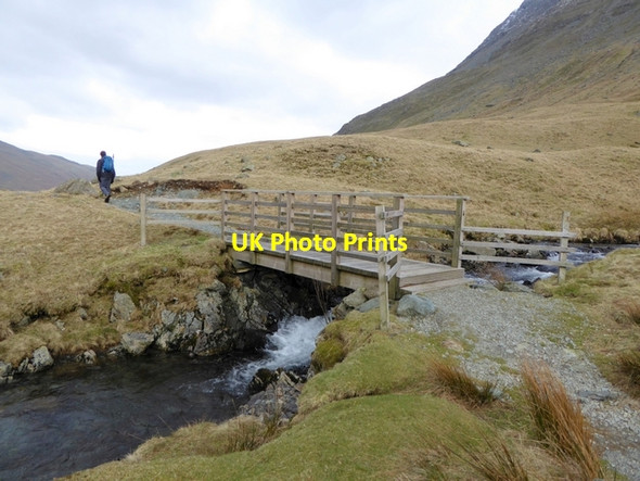 Photo 6"x4" Footbridge over Grisedale Beck Grisedale Forest c2015