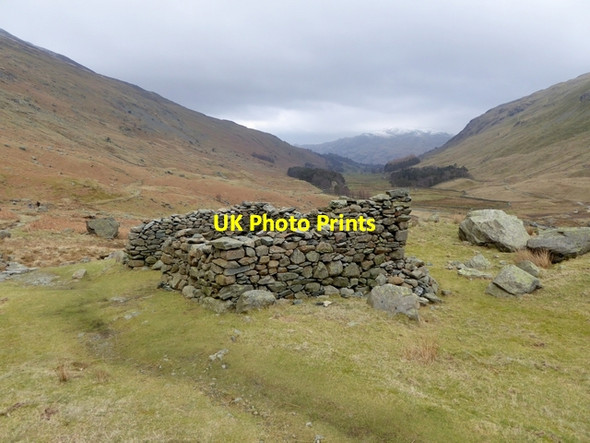 Photo 6"x4" Stone shelter in Grisedale Bridgend\/NY3914 c2015
