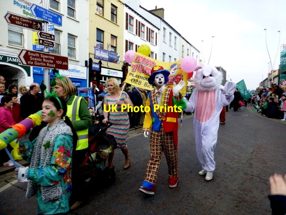 Photo 6"x4" Mr Tumbles Group, St Patrick's Day 2015, Omagh Omagh c2015