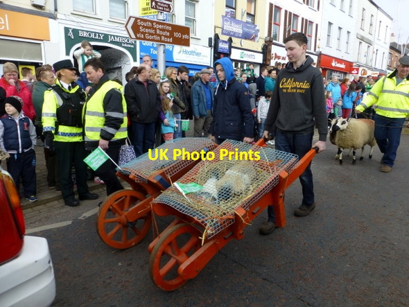 Photo 6"x4" Wheelbarrows, St Patrick's Day 2015 Omagh c2015