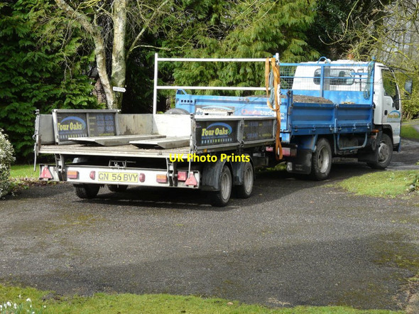 Photo 6"x4" Lorry and trailer Ridge Row c2015