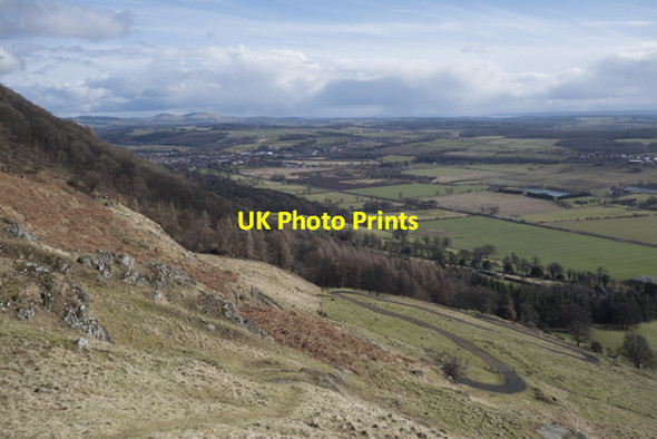 Photo 6"x4" Descending the Ochils looking out over the Carse of Forth Alva c2015