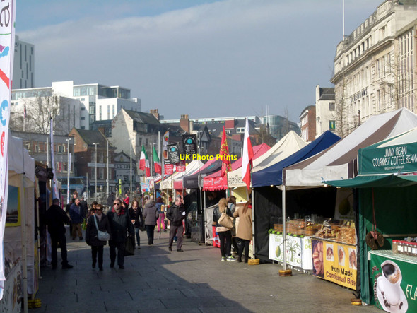 Photo 6"x4" Old Market Square not eclipsed Nottingham\/SK5641 c2015