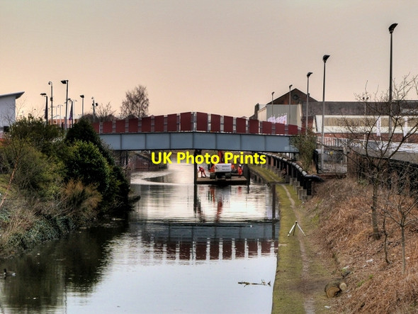 Photo 6"x4" Pedestrian Footbridge over the Bridgewater Canal at Old Trafford Salford\/SJ8098 c2015