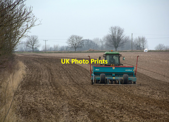 Photo 6"x4" Seed drilling near Gembling Foston on the Wolds c2015