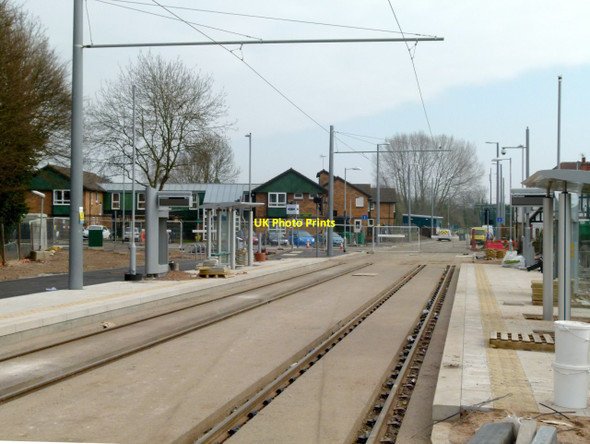 Photo 6"x4" Cator Lane tram stop Beeston\/SK5236 c2015