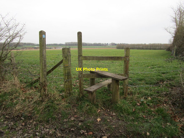 Photo 6"x4" Footpath to Aldsworth Stubbermere c2015