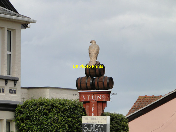 Photo 6"x4" The sign of The Three Tuns, pub at Pettistree Wickham Market c2015