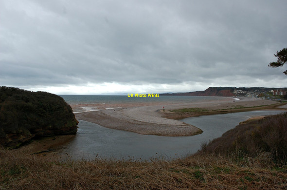 Photo 6"x4" Mouth of the River Otter Budleigh Salterton c2015