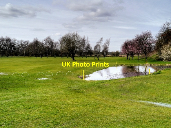 Photo 6"x4" Avro Golf Course, Water Hazard at Vulcan Hole Woodford\/SJ8982 c2015