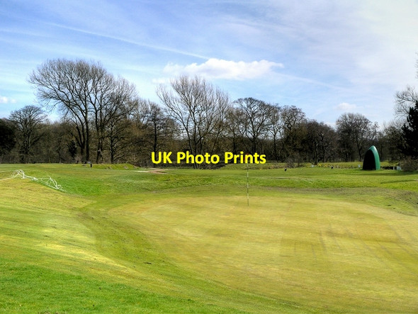 Photo 6"x4" Avro Golf Course, 3rd\/12th (Manchester) Green Woodford\/SJ8982 c2015