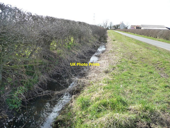 Photo 6"x4" Drain alongside Haggitt Hill Lane Crathorne c2015