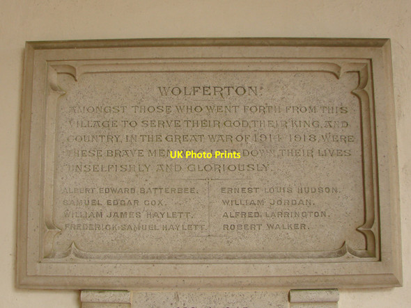 Photo 6"x4" Wolferton WW1 memorial in the church porch Wolferton c2009