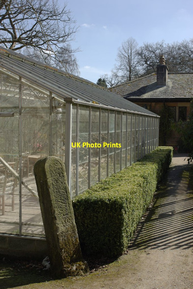 Photo 6"x4" Benchmarked Gatepost, Harlow Carr Gardens Harlow Carr c2015