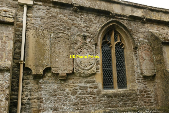 Photo 6"x4" Memorials on the South Wall Didcot c2015