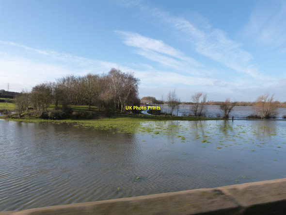 Photo 6"x4" Flooded fields, Stanton Bridge Stanton by Bridge c2012