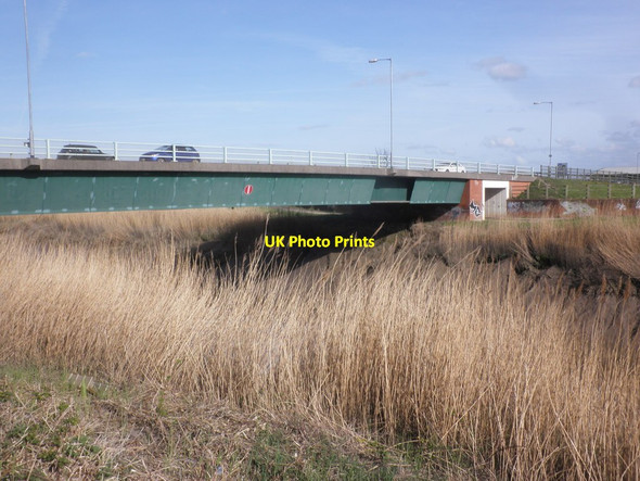 Photo 6"x4" Road bridge over River Parrett Bridgwater c2015